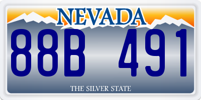 NV license plate 88B491