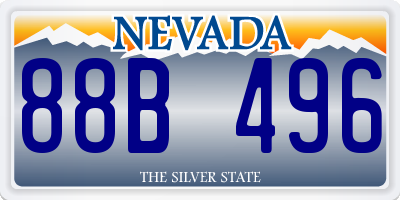 NV license plate 88B496