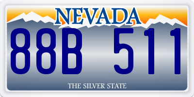 NV license plate 88B511