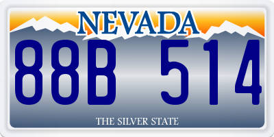 NV license plate 88B514