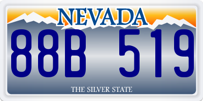 NV license plate 88B519