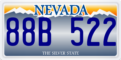 NV license plate 88B522