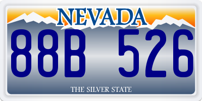 NV license plate 88B526
