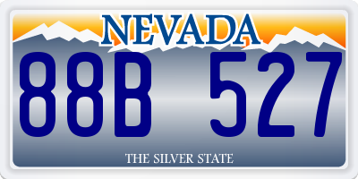 NV license plate 88B527