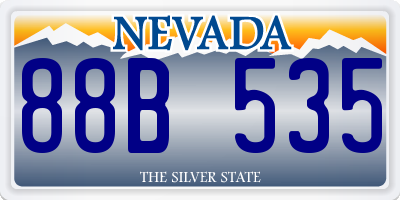 NV license plate 88B535
