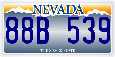 NV license plate 88B539