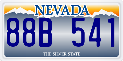 NV license plate 88B541
