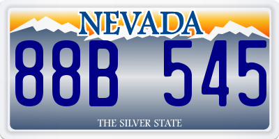 NV license plate 88B545
