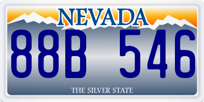 NV license plate 88B546