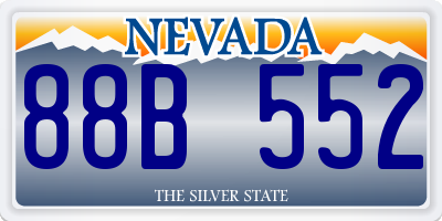 NV license plate 88B552