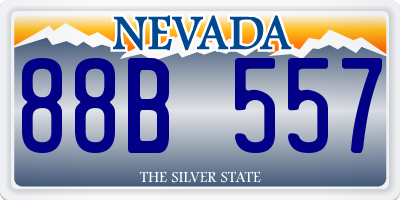 NV license plate 88B557