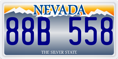NV license plate 88B558