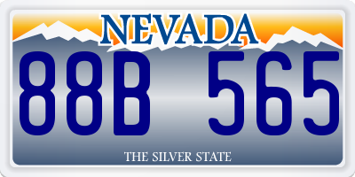 NV license plate 88B565