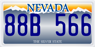 NV license plate 88B566