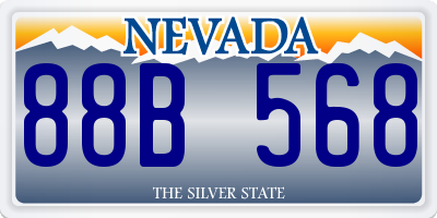 NV license plate 88B568