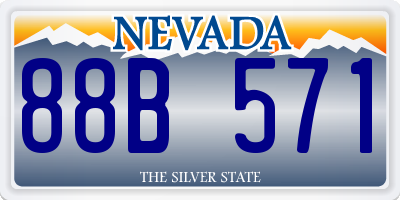 NV license plate 88B571