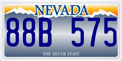 NV license plate 88B575