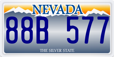 NV license plate 88B577