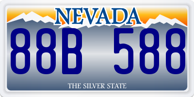 NV license plate 88B588