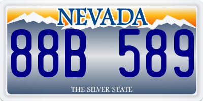 NV license plate 88B589