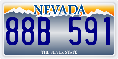 NV license plate 88B591