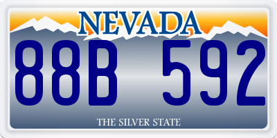 NV license plate 88B592