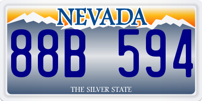 NV license plate 88B594