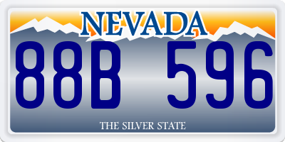 NV license plate 88B596