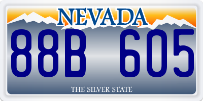 NV license plate 88B605