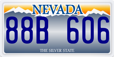NV license plate 88B606
