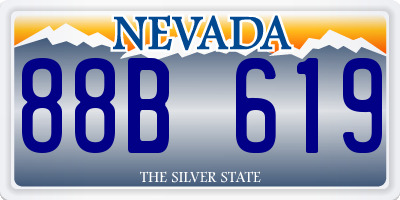 NV license plate 88B619