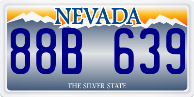 NV license plate 88B639