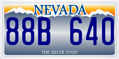 NV license plate 88B640