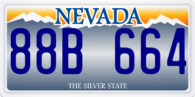 NV license plate 88B664