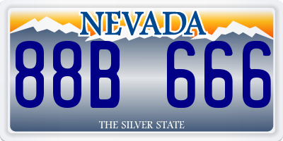 NV license plate 88B666
