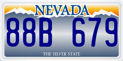 NV license plate 88B679
