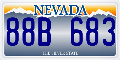 NV license plate 88B683