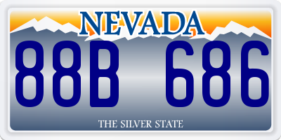 NV license plate 88B686
