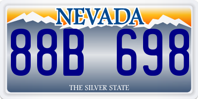 NV license plate 88B698