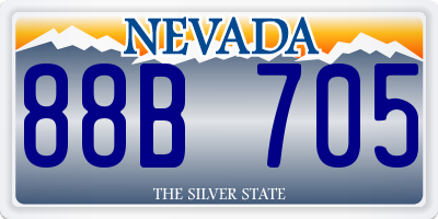 NV license plate 88B705