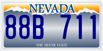 NV license plate 88B711