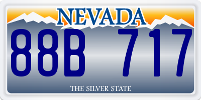 NV license plate 88B717