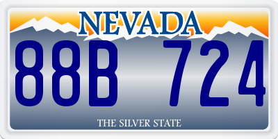 NV license plate 88B724