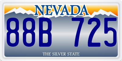 NV license plate 88B725
