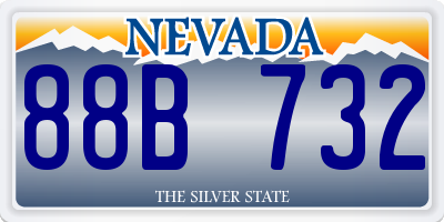 NV license plate 88B732