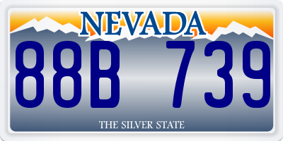 NV license plate 88B739