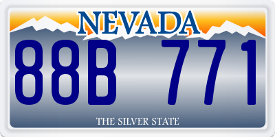 NV license plate 88B771