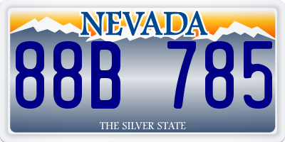 NV license plate 88B785