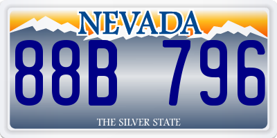 NV license plate 88B796