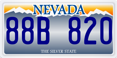 NV license plate 88B820